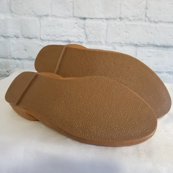 Torrid Scrunch Ballet Flats Shoes Size 8 Tan Cognac Brown Wide Width Neutral New - Picture 7 of 16